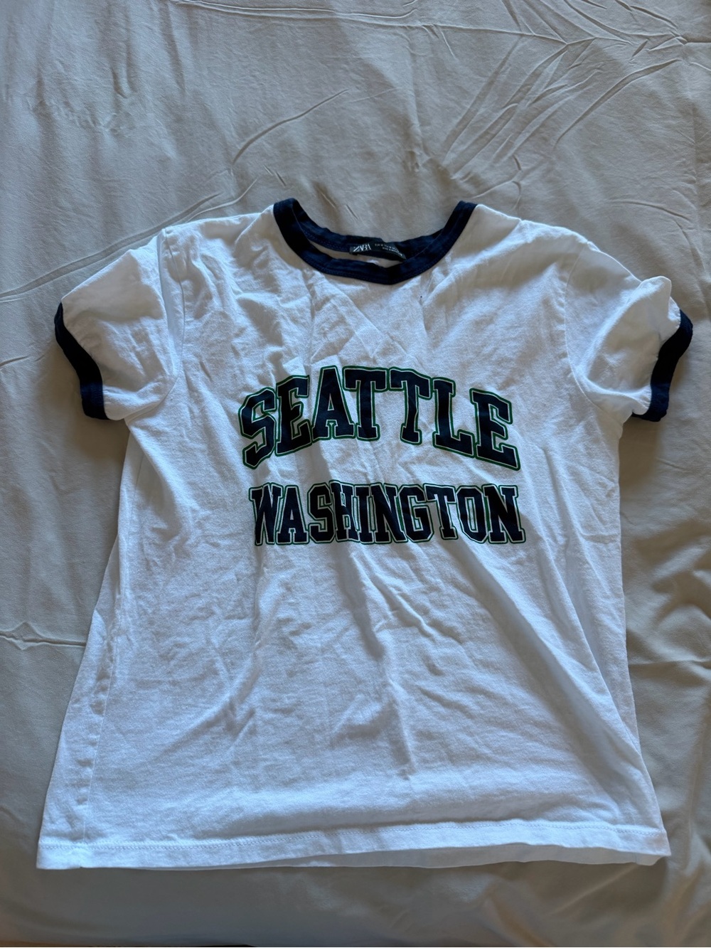 Zara White 'Seattle Washington' Tee